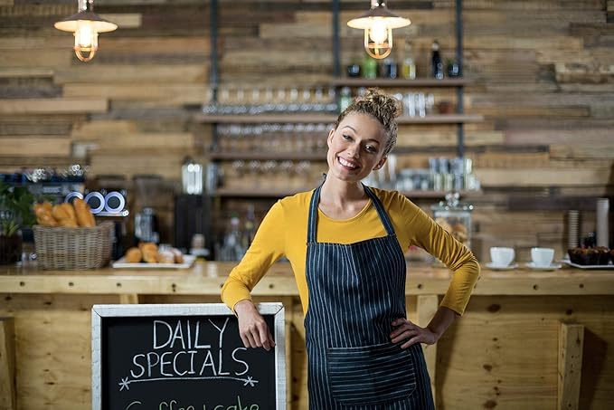 8 White Chalk Markers - Double Pack of Both Fine and Reversible Medium Tip Liquid Chalk Pens Wet Erasable for Menu Boards, Windows, White Boards, Classrooms, Mirrors, Non-Porous Chalkboards, Metal