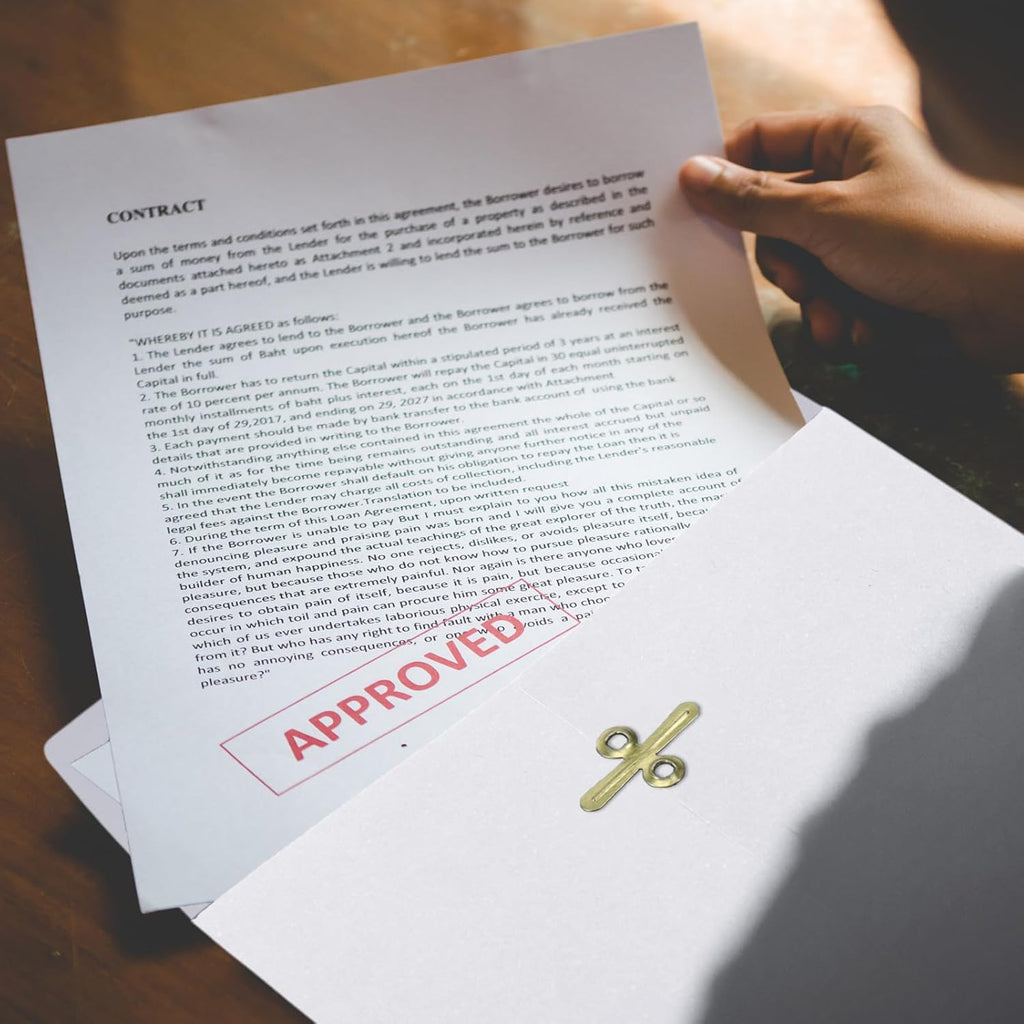 Teling 50 Pcs Manilla Envelopes Clasp Kraft Catalog with Closure for Storing Mailing 28 lb Kraft Envelope Paper for Office Document School Business Home(White,6 * 9)