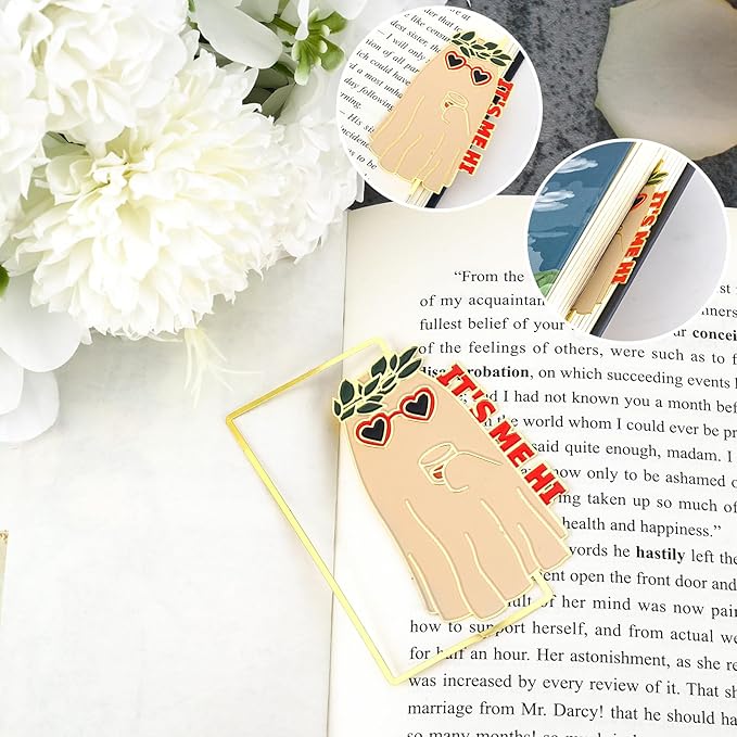 Funny Bookmarks for Women Men Music Lover Gifts Metal Book Marker Bulk Personalized Bookmark Gold Cute Cool Bookmarks Easter Gifts for Book Lovers Taylor Merch Coworker Reader Adults