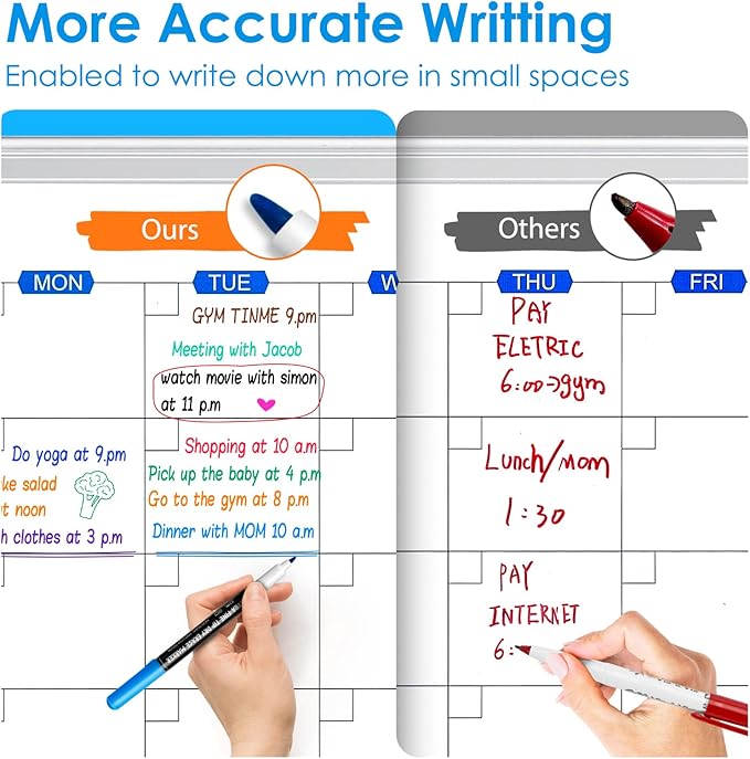 maxtek Dry Erase Markers, 0.7mm Ultra Fine Tip, Low Odor, 12 Count