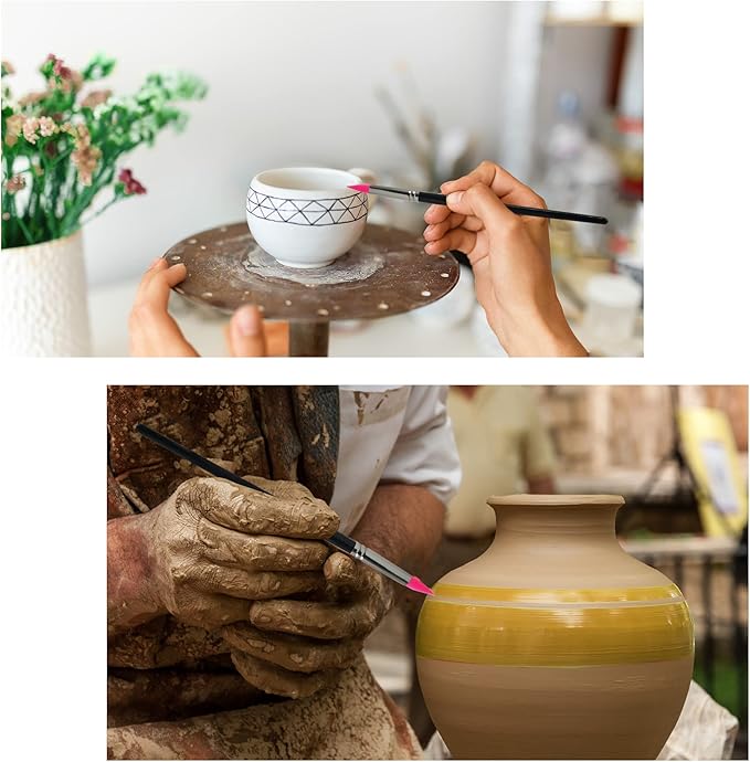 Professional Silicone Rubber Tip Paint Pens Brushes，5pcs Silicone Paint Brush，Silicon Color Shapers Brushes，Rubber Paint Brush，Silicone Artist Brushes，Flexible Clay Sculpture Tools （Size 8）