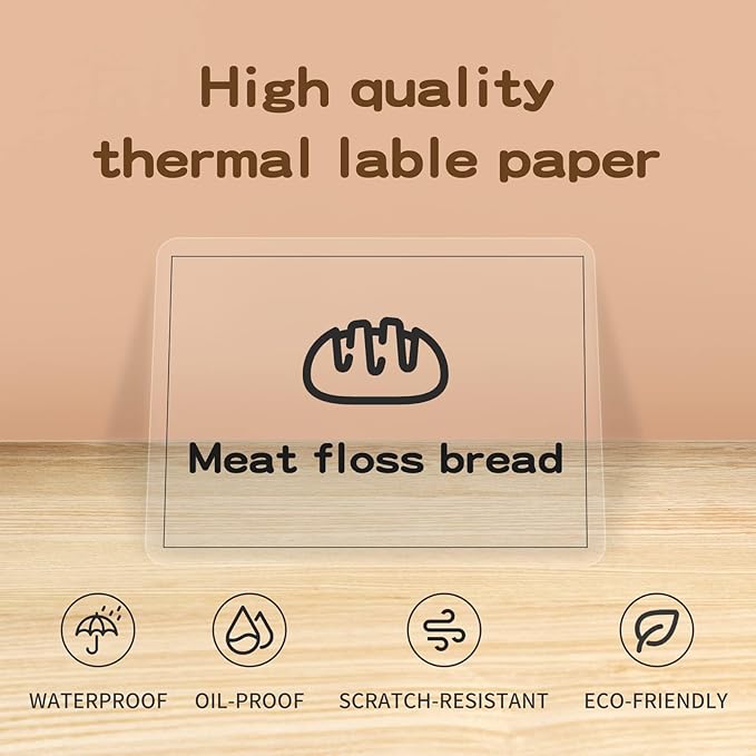 NIIMBOT Label Maker Tape, 1.57" x 1.18" (40×30 mm) Printer Sticker Paper with Self-Adhesive for B1/B21/B3S/K3 Label Maker,1 Roll of 230 (Clear)