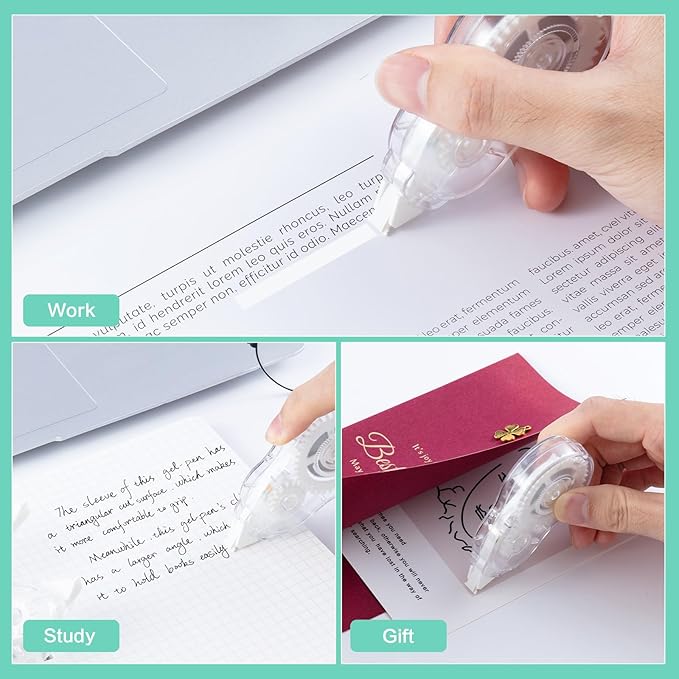 M&G 6 Pack Correction Tape Set, Total 72M/236FT Correction Tape Clear Writing with No Drying Time for Office School Supplies Student 1/5 Inch X 39.37 Ft/Pack