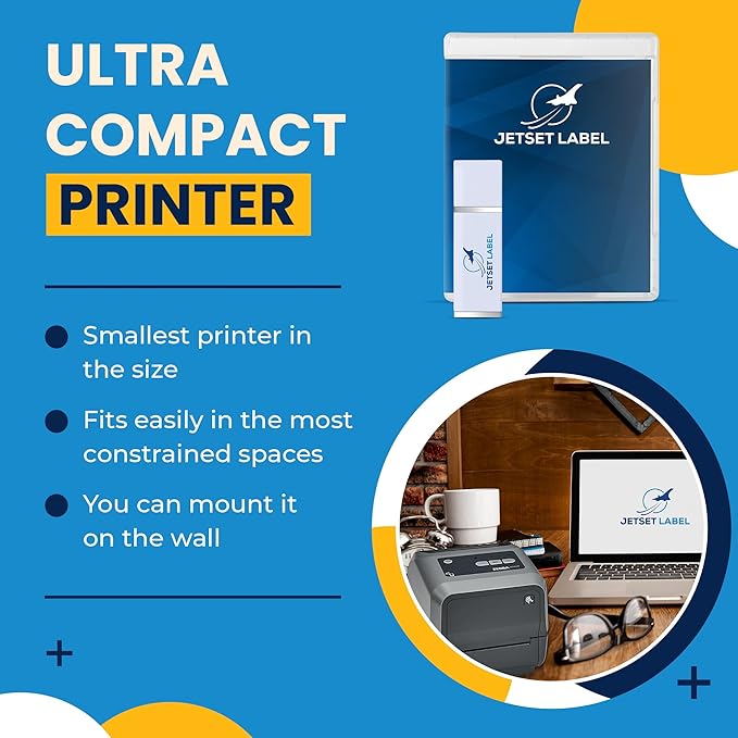 Zebra ZD621 | Thermal Transfer & Direct Thermal Printer ZD6A043-301F00EZ | 300 DPI | USB, USB Host, Ethernet, Serial, BTLE5 Connectivity | Includes Jet Set Label Software