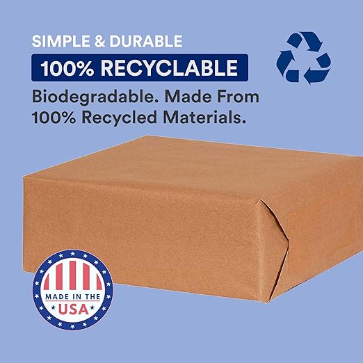 BOX USA Moving Paper Rolls Kraft, 12" x 1200' 1-Pack | Recycled Paper Roll for Packing, Shipping and Storage