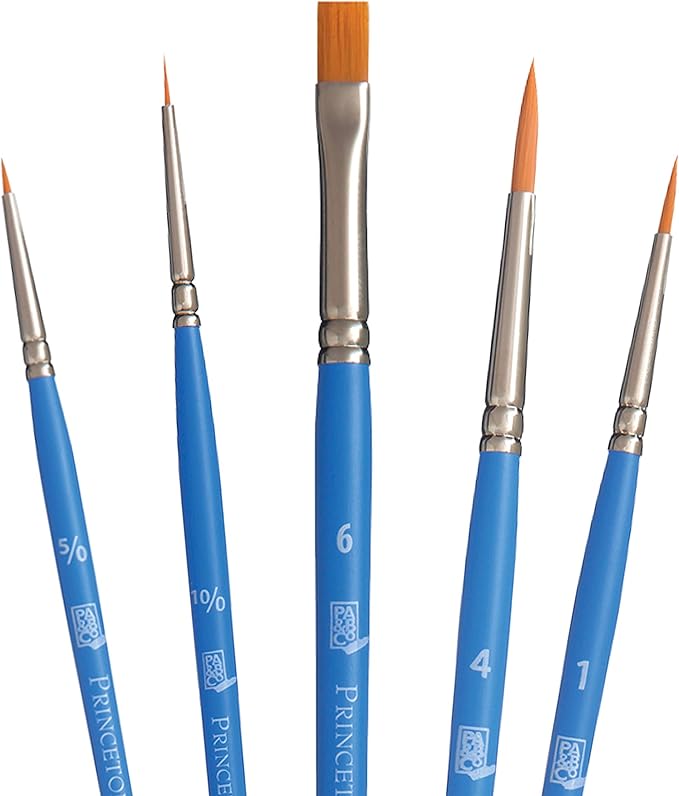 Princeton Select Artiste Paintbrush, 15-5 Brush Set, Blue