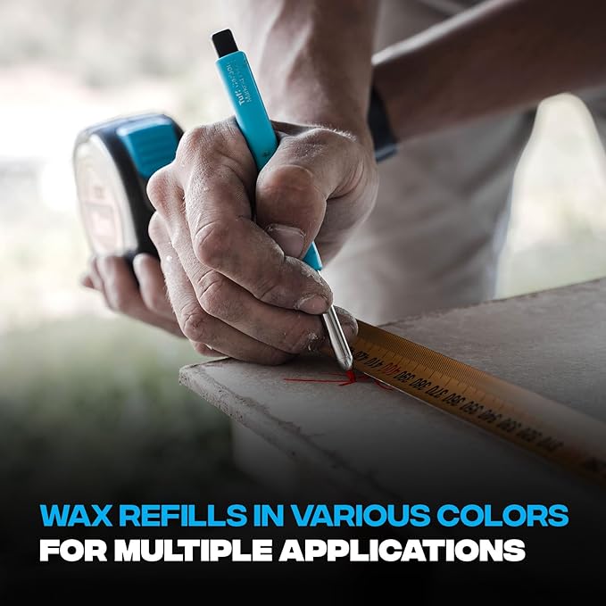 OX Tools Tuff Carbon Marking Pencil Replacement Lead 10-Pack with Red, Yellow & Graphite Lead, 2.8 mm lead, OX-P503202