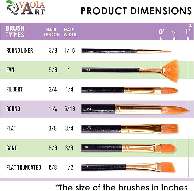 Paint Brush Set for Acrylic Painting Artist Watercolor Brush Professional Oil Painting Brushes Small Craft, Face Paint Brushes Black Handle