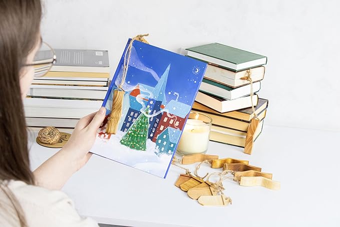 Handmade Wooden Book Page Holder - Wooden Thumb Bookmark - Novel Reading Accessories, Book Gadgets, Presents for Readers, Book Lovers Gifts, Bookworm (Ash Natural)