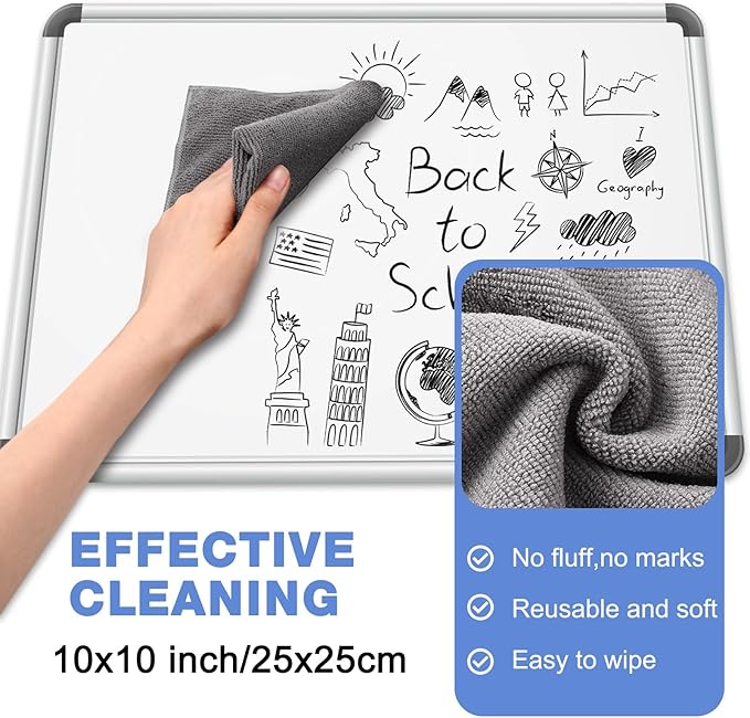 12 Pack Whiteboard Cleaner Spray 8.5oz Dry Erase Board Cleaner with 4 Cloths Non Toxic Dry Erase Cleaner Removes Stubborn Marks from Whiteboards