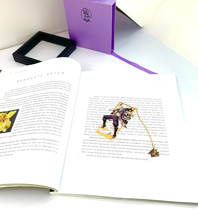 Genshin Impact Arataki Itto Metal Bookmark - Anime Figure Merch with 3D Display Box - Birthday Gifts for Fans Friends Gamer Book Lovers - Zllada