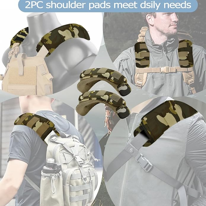 2Pcs Thick Cushioned Shoulder Pads, Anti-Slip Design and Breathable Mesh Pads for Shoulder Strap,Soft and Comfortable
