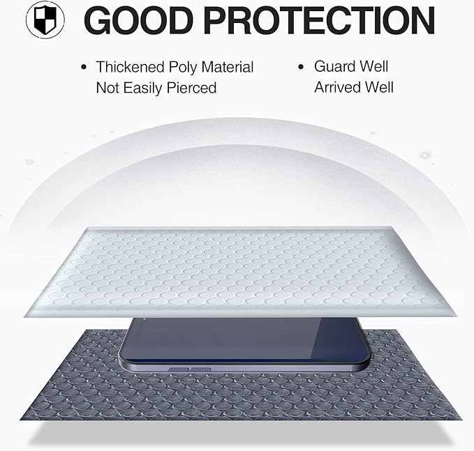 UCGOU Bubble Mailers 7.25x12 Inch White 25 Pack Usable Size 7.25x11 Padded Envelopes Small Business Opaque Packaging Self Seal Waterproof Boutique Bulk Shipping Bags for Jewelry Makeup Supplies #1