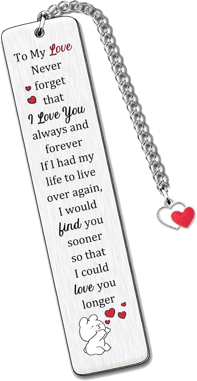 Wife Husband Bookmarks Birthday Gift Man Woman Valentines Day Christmas Love Bookmarker Distance White Day Present Appreciate Wedding Anniversary Reminder Keepsakes Girlfriend Boyfriend Engagement