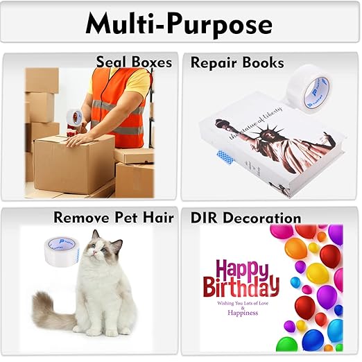 Packing Tape Refill Rolls Heavy Duty 36 Rolls Sealing Great for Packing Box Shipping and Moving Supplies Packaging 1.88" x 65 Yards 3" Core 2.7 Mil Thick