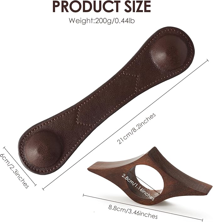 KINIVA Leather Weighted Bookmarks Book Weight Page Holder for Reading,Book Open Holder for Kids Adult,Gifts for Reader (01+04 Coffee)