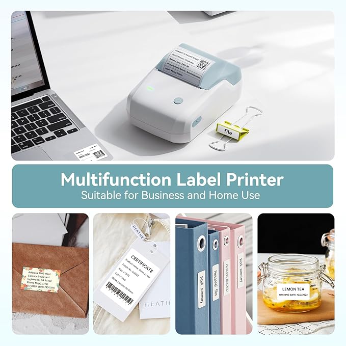 NIIMBOT B1 Label Maker Machine with Tape, Thermal Label Printer Easy to Use for Office, Home, Business, 2 Inch Label Maker with 2'' x1.18'' Labels-230pcs/Roll