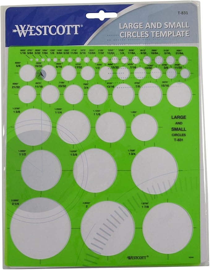 Westcott LetterCraft Large and Small Circles Template (T-831)