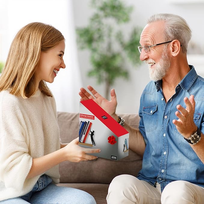 Artori Design Book Ends to Hold Books Heavy Duty - Hidden Metal Bookends for Shelves Desk or countertop - Bookend Book Holder for Home Decorative - Gift for Book Lovers and Home Decor (Cliffhanger)