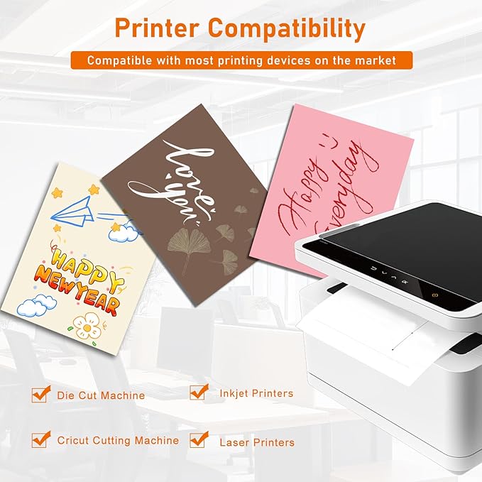 40 Sheets Coffee Color Cardstock 8.5 x 11 Craft Paper, 75lb Heavyweight Construction Paper Card Stock for DIY Cards Making, Wedding Invitations, School Crafting, Memus, Greeting Cards