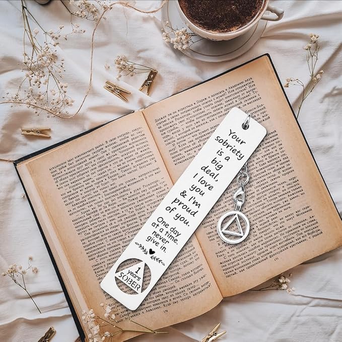 1 Year Sober Gifts for Men, Sobriety Gift for Men Women, Sober Recovery Alcoholics Recovering Gift, Sober Gifts for Loved One in Recovery, 1 Year Sober Anniversary gift-DB16