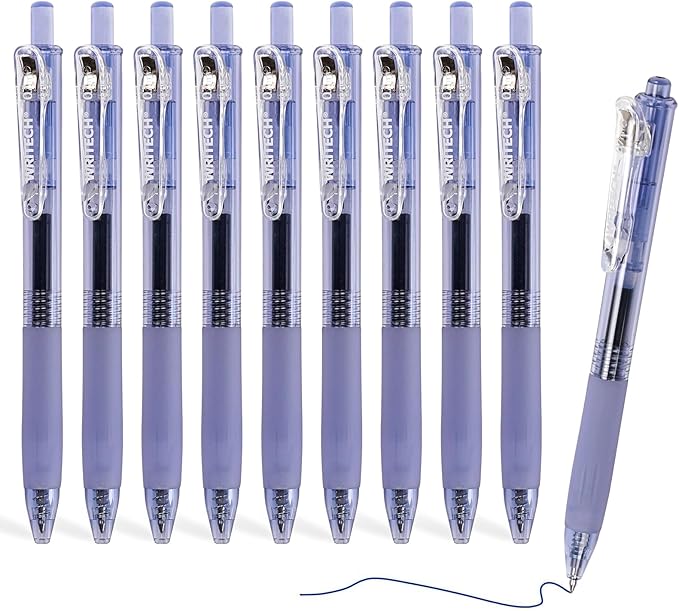 WRITECH Retractable Fine Point Gel Pens (Blue)