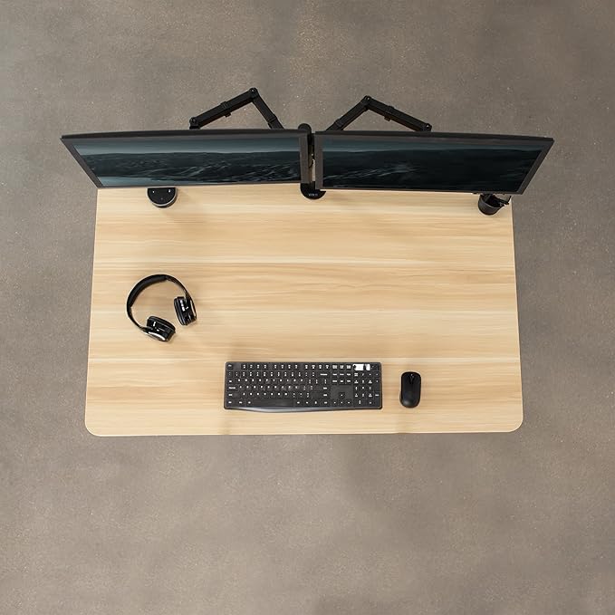 VIVO Universal 48 x 30 inch Solid One-Piece Table Top for Standard and Sit to Stand Height Adjustable Home and Office Desk Frames, Light Wood, DESK-TOP48-30C