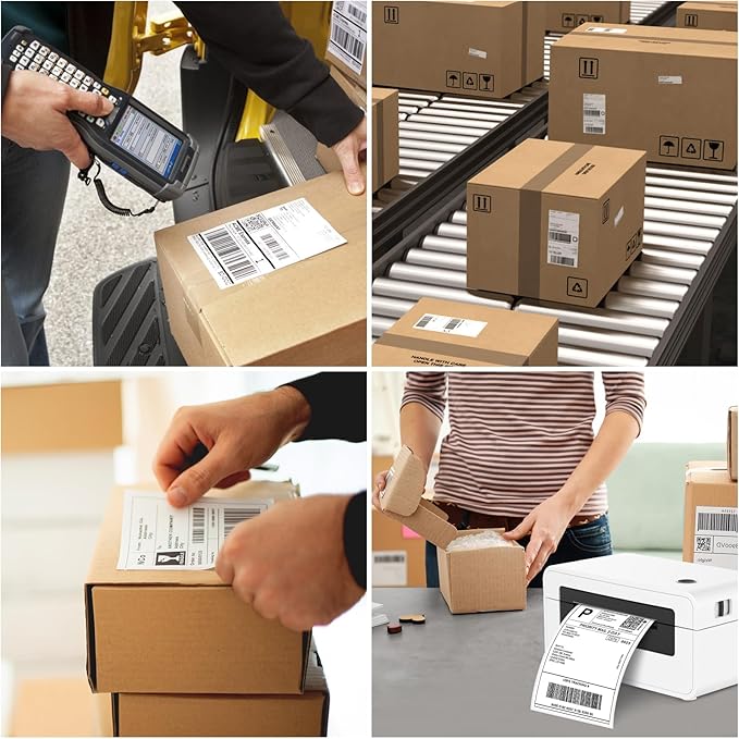 Joyberg 4x6 Thermal Labels, Shipping Labels, Strong Adhesive Thermal Labels, White Thermal Printer Paper/Labels