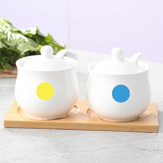 PARLAIM 6 Rolls 6000PCS 3/4" Round Circle Color-Code Dot Stickers, 6 Color Style Colorful Coding Label Sticker for Home Office Classroom