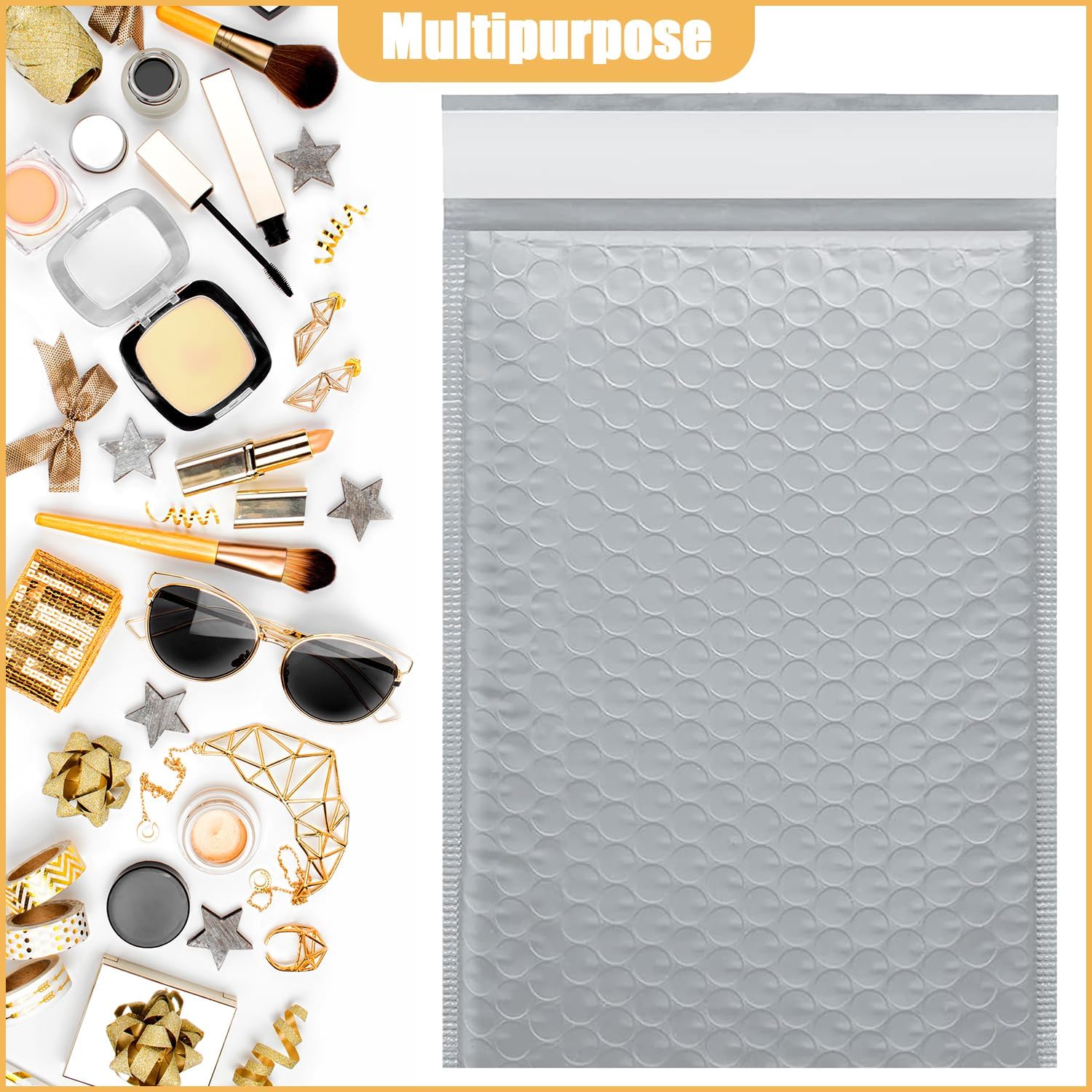 8.5in x 13.5in Bubble Mailer, Gray Poly Mailer, Padded Envelope, Shipping Envelope, Waterproof, Self-Sealing, For Small Business, Shipping, Mailing, Boutique Packaging(10PCS)