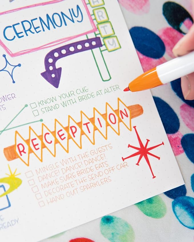 Zebra Pen ClickArt Retractable Marker Pen, Fine Point, 0.6mm, Assorted Tie-Dye Colors, 6-Pack, Model Number: 69106