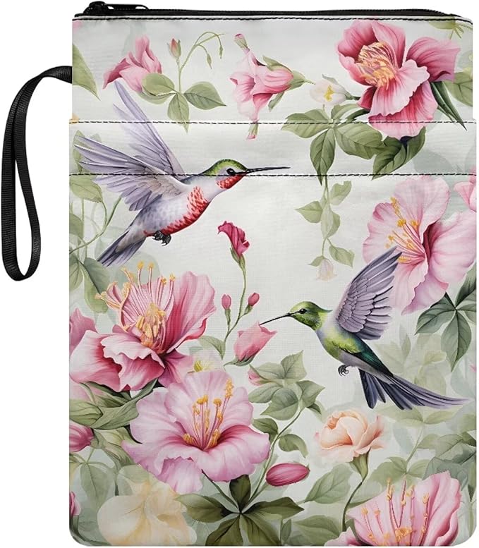 COEQINE Teens Girls Book Covers for Hardcover Middle High School Book Sleeves for Hardcover Paperback Portable Book Pouch with Front Pocket