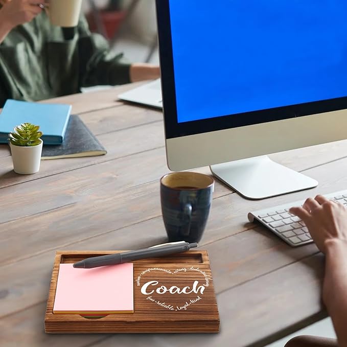 Coach Gifts, Coach Sticky Note Holder, Coach Appreciation Gifts, Thank You Coach Gifts, Coach Office Decor, Coach Desk Self-Stick Note Pad Holders GSH11