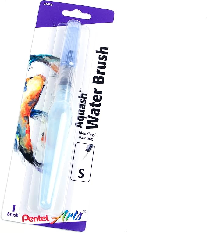 Pentel Arts Aquash Water Brush, Small Brush, Fine Point Tip, 1 Pack (FRHFBP)
