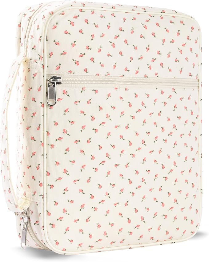 Bible Cover Case for Women,Large Bible Tote Bags for Women Organizer Corduroy Bible Carrying Case for Girls,Bible Study Supplies Accessories Christian Gifts for Women