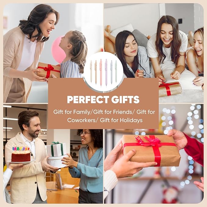 Easter Basket Stuffers for Women, Easter Gifts for Teens, Happy Birthday Gift Basket, Valentines Gifts for Mom, Teen Girl Gifts for 4-12 Year Old Girls(10 Pcs Morandi) Gel Pens, Preppy Essentials