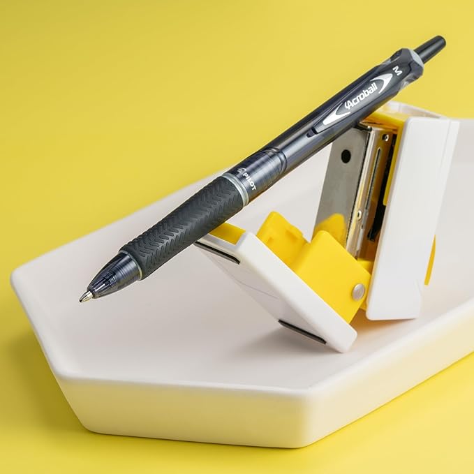 PILOT Acroball Colors Advanced Ink Refillable & Retractable Ball Point Pens, Medium Point, Black Ink, 12-Pack (31810)