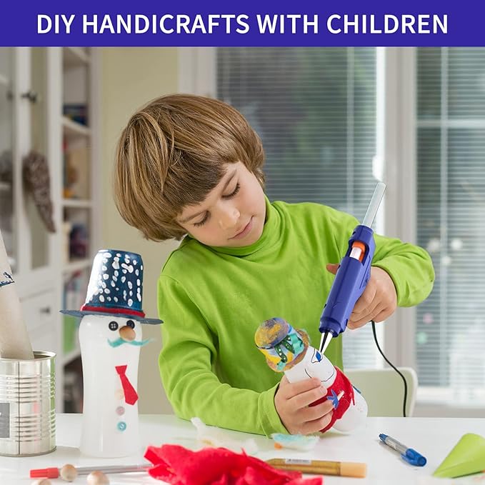 Mini Hot Glue Gun Set for Class Project, Small Glue Gun Hot Melt Arts Craft DIY Glue Gun for Crafts School DIY Arts Home Quick Repairs (Multicolored 8 Pieces)