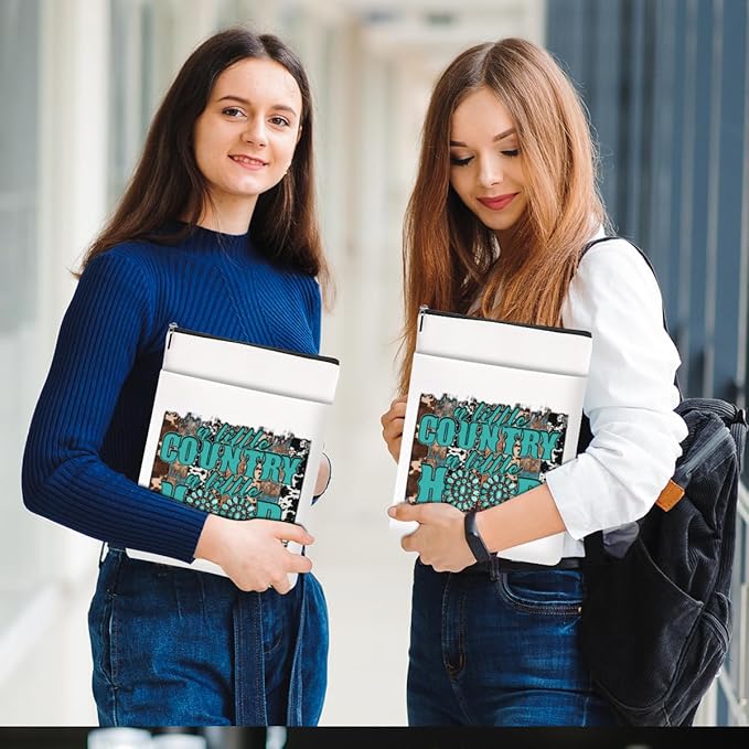 Inspirational Western Faith Christian Gifts Book Sleeve Book Cover Religious Cowgirl Accessories for Women Doctor BFF Friendship Christmas Birthday Book Lovers Gifts Book Protector with Zipper