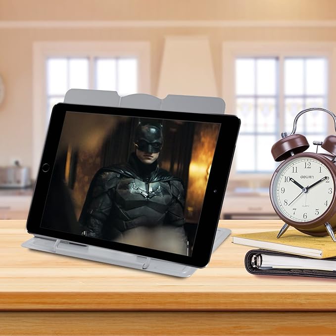 Metal Book Stand - Adjustable Holder for Reading (Full Grey)