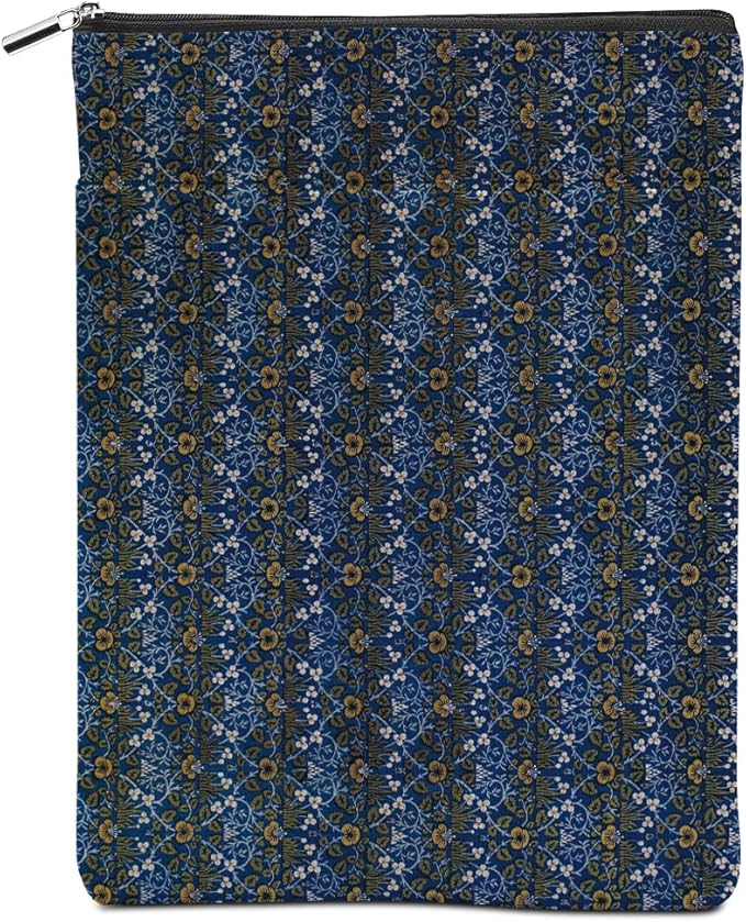 Vintage Flower Book Sleeve Book Lovers Gifts Autumn Style Waterproof Book Cover Book Accessories Book Covers for Paperbacks Book Pouch Book Protector with Front Pocket for Women Girls Readers Niece