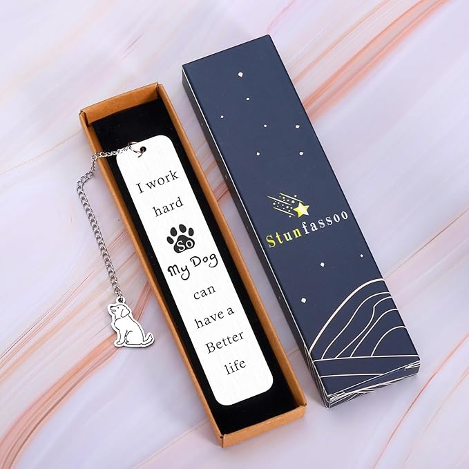 Dog Mom Gifts for Women Bookmark, Dog Lovers Gifts for Women Men Book Lovers, Dog Book Marks for Reading Women Dog Mom Dad, Birthday Christmas Stocking Stuffers Gifts for Dog Lovers Friends Coworkers