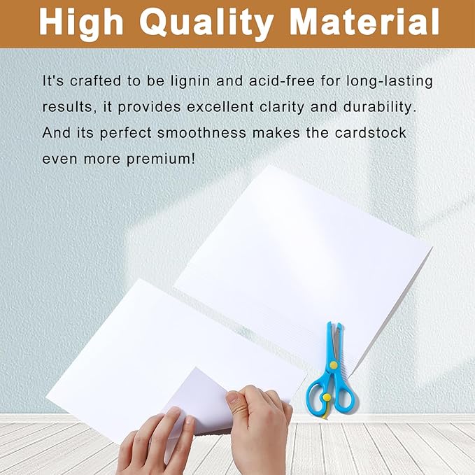 28 Sheets Shimmer White Cardstock 8.5 x 11 Craft Paper, 250gsm/92lb Premium Heavyweight Paper Card Stock for DIY Card Making, Business Cards, Wedding Invitations, Menus, Office