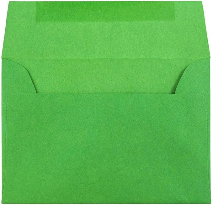 JAM PAPER 4Bar A1 Colored Invitation Envelopes - 3 5/8 x 5 1/8 - Green Recycled - Bulk 1000/Carton