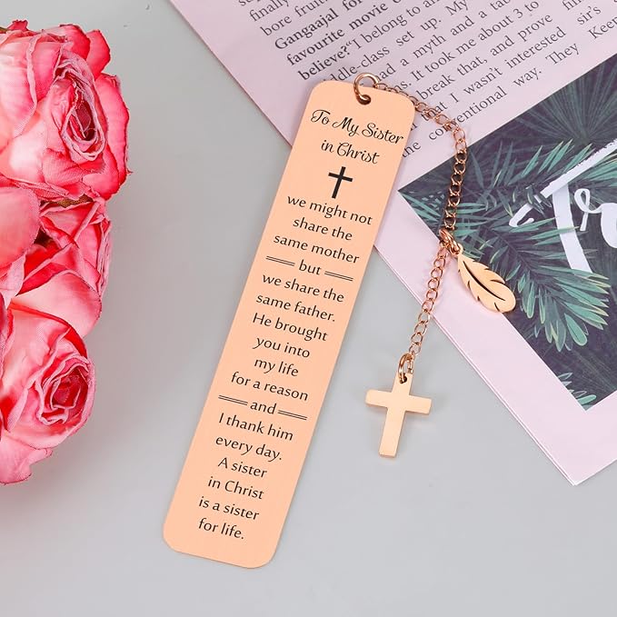 Sisters in Christ Gifts for Women, Religious Birthday Gifts for Women, Secret Sister Gifts for Women Christian, Christian Gifts for Female Friendship, Religious Sister Bookmark, Faith Based Gifts