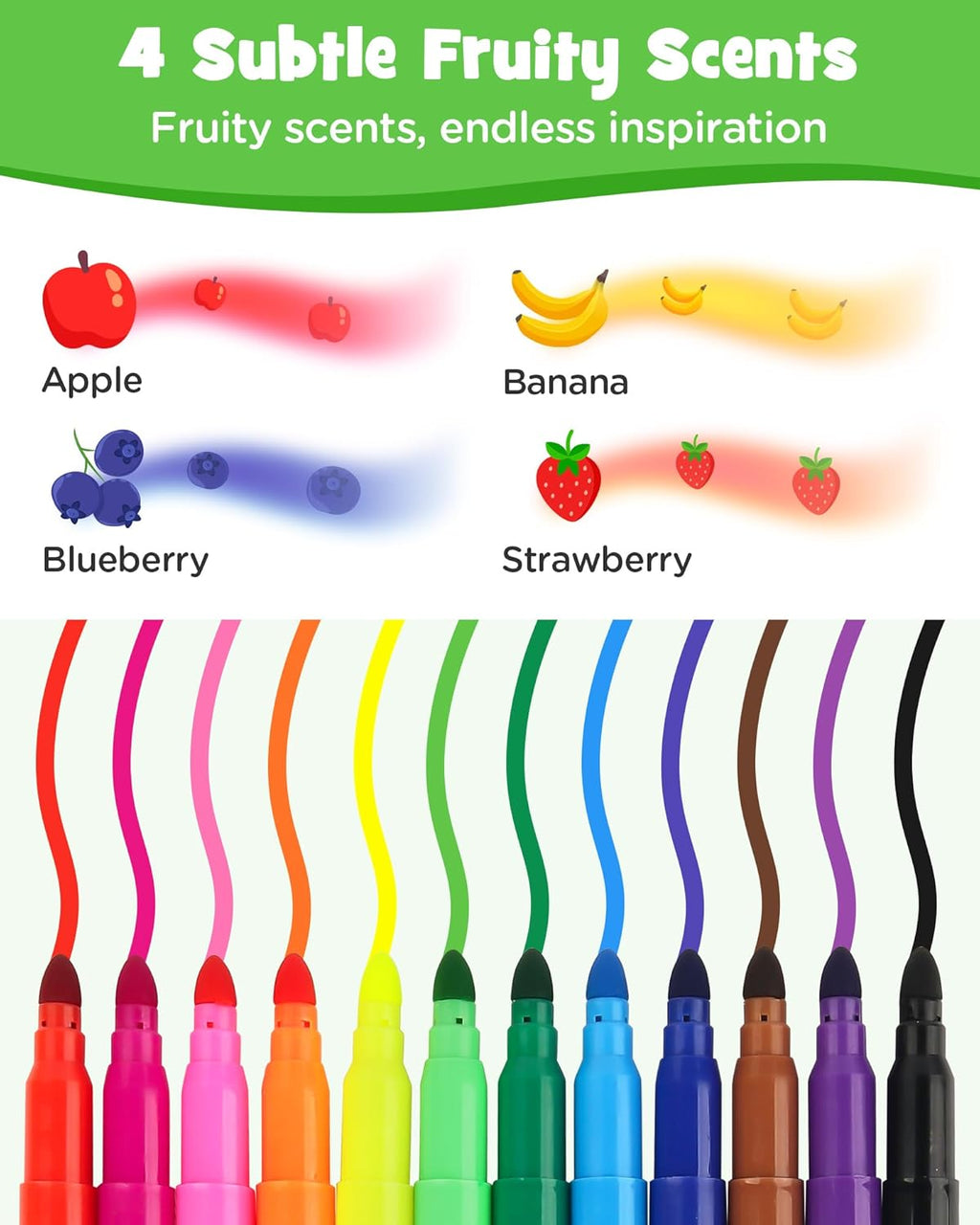 D-FantiX 12 Packs Fruit Scented Washable Markers for Kids Toddlers, 144 Count Coloring Markers Set, Bulk Art Supplies, Back to School Supplies, Gifts for Party Favors, Classroom Prizes, Donations