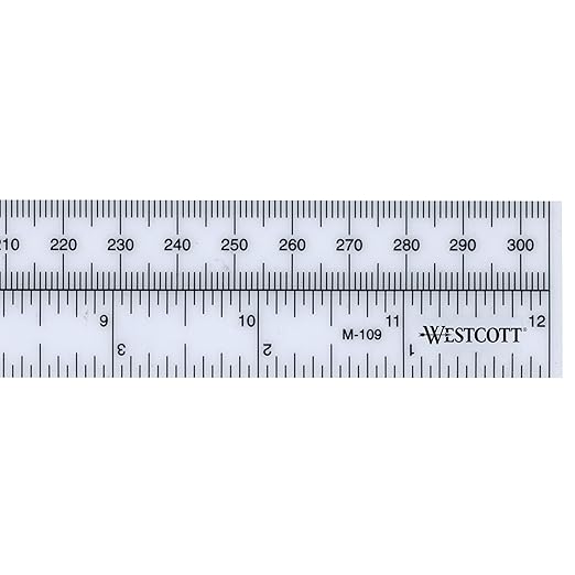 Westcott Metric/Inch Ruler, 30cm, 12", Opaque (M-109)