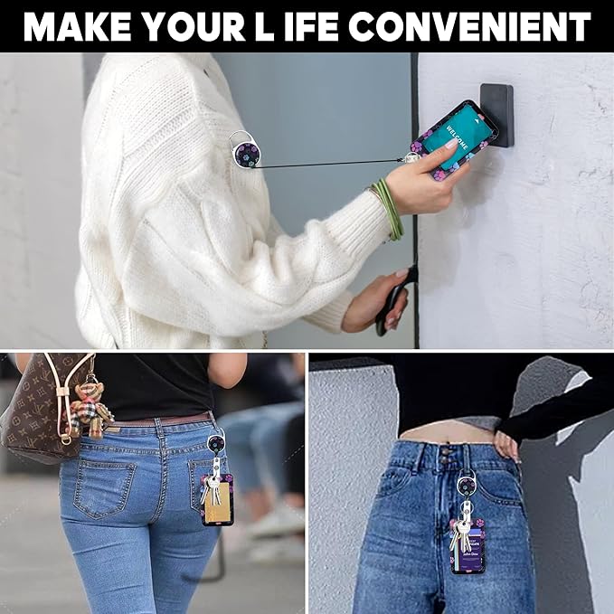 Cute ID Badge Holder with Lanyard Retractable Badge Reel Clip Funny Lanyards for ID Badges Name Tags Keychain for Office Teacher Doctor Student Women Men Nurse Accessories for Work