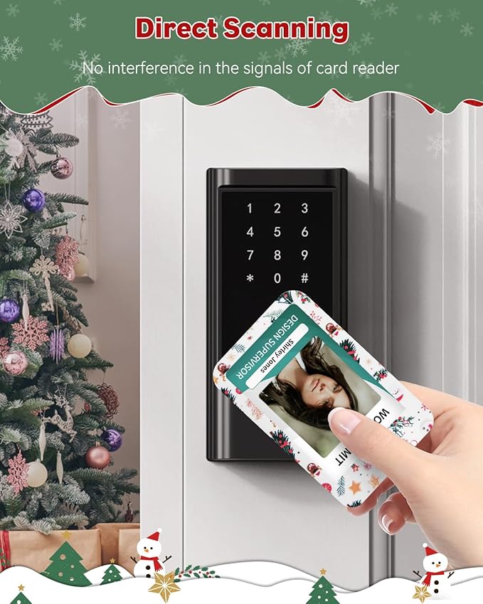 Uniclife Christmas Sliding Badge Holder Cartoon Snowman Hard ID Card Holder with Retractable Badge Reel Carabiner & Detachable Lanyard Strap Vertical Card Protector for Women Nurse Teacher Student