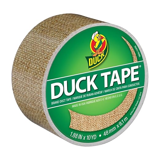 Duck Brand Printed Duct Tape, Single Roll, Burlap (283713)